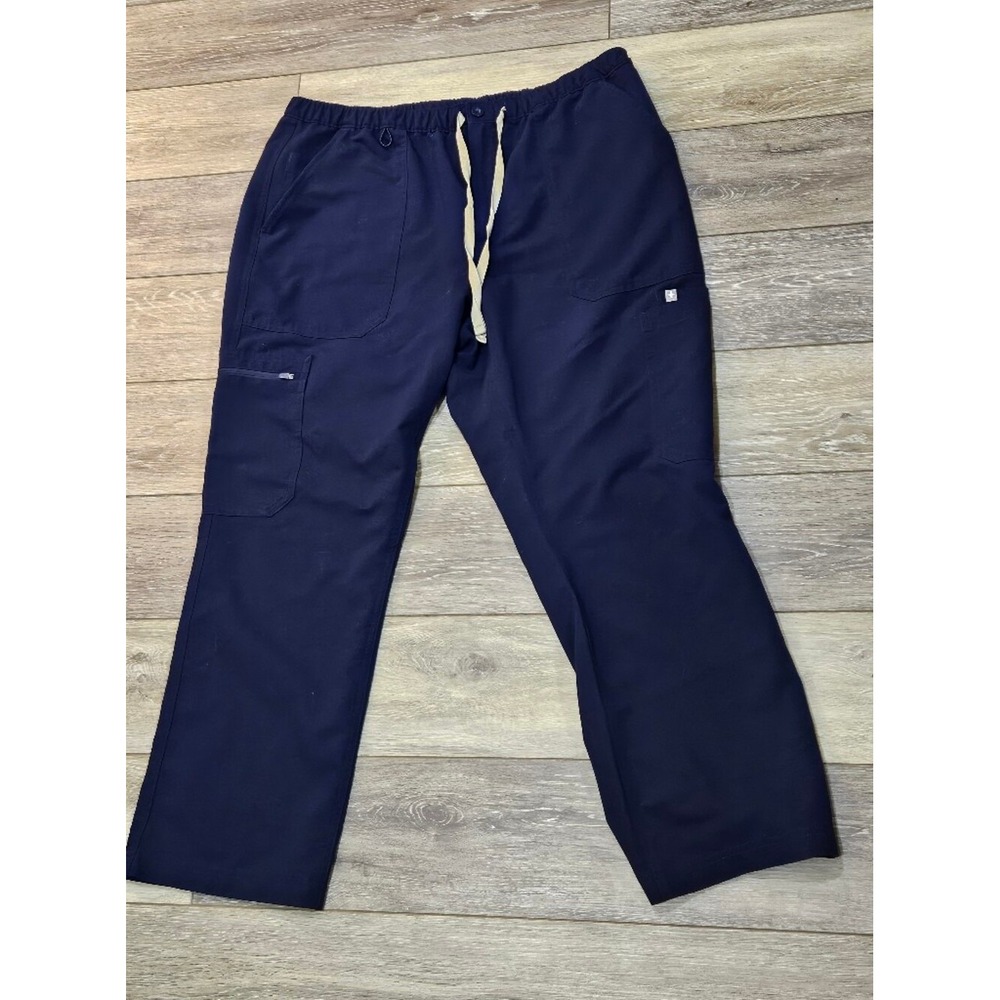 Figs Men's Navy Drawstring Joggers Scrub Pants Size Xlarge Short